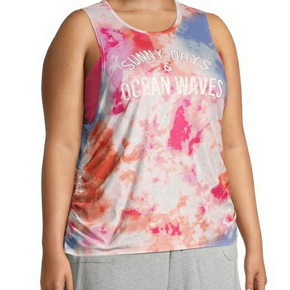 NWT Jr PLUS sz NOBO Tie Dye Tank & Bralette Set - Picture 3 of 15